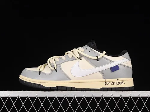 All Categories Nk SB Dunk Series Nk SB Dunk Low Low-top sneakers Nk Dunk Low Astronaut Gray and white industrial style distressed deconstructed straps dip-dyed casual sneakers DJ6188-002